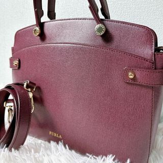 フルラ(Furla)の極美品✨ フルラ アガタ ショルダーバッグ 2way ハンドバッグ ボルドー(ショルダーバッグ)