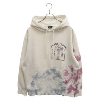 ステューシー(STUSSY)のSTUSSY ステューシー Plant Love 刺繍 タイダイプルオーバーパーカー ホワイト(パーカー)