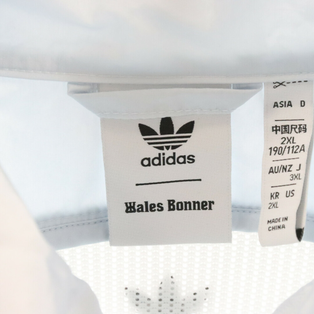 adidas(アディダス)のadidas アディダス ×WALES BONNER WB NYLON TT ウェールズボナー ナイロン ジップアップジャケット ライトブルー/ブラウン IT9783 メンズのジャケット/アウター(ナイロンジャケット)の商品写真