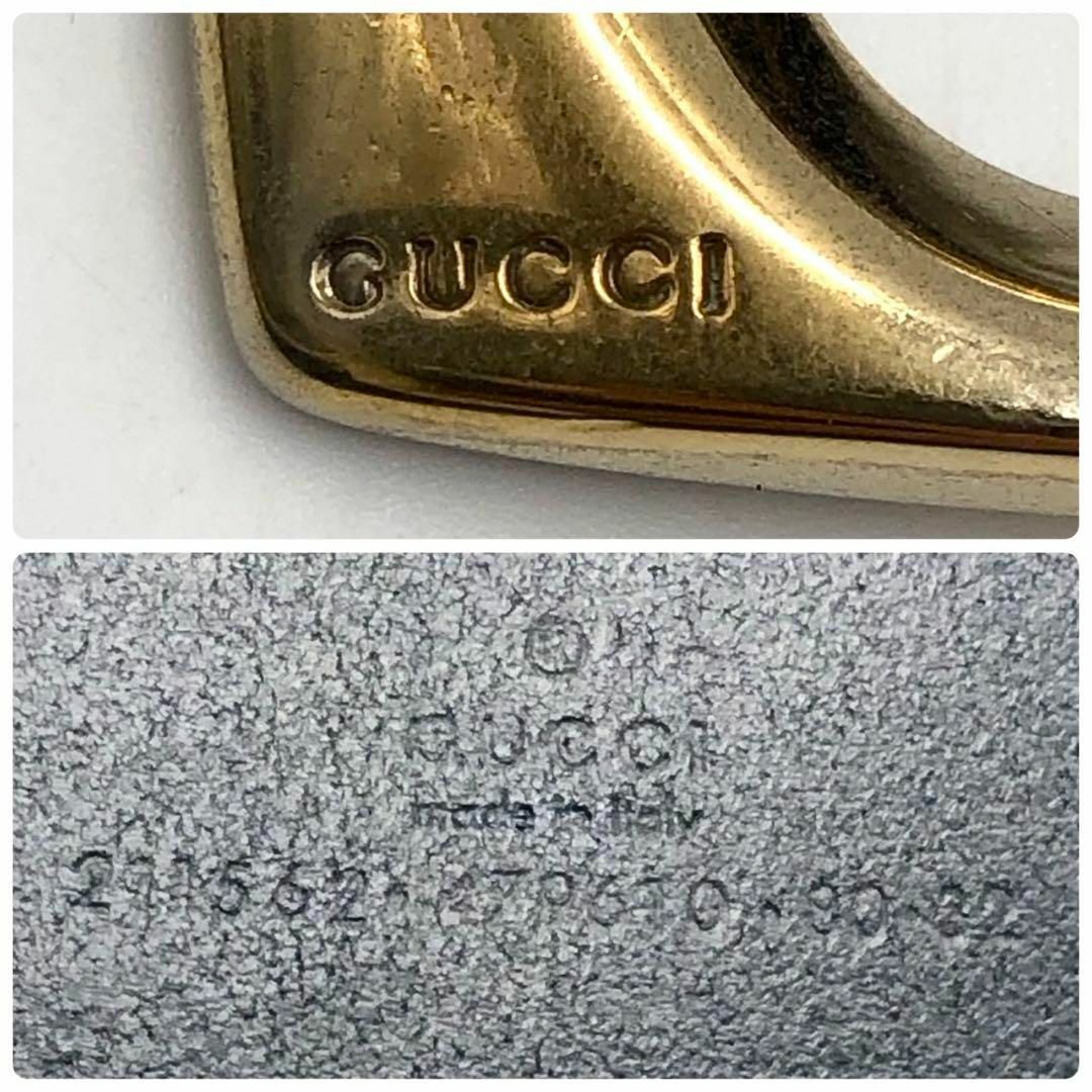 Gucci(グッチ)の【美品】GUCCI グッチ GGシマレザー ダブルG メンズ用 ブラック メンズのファッション小物(ベルト)の商品写真