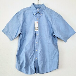 ユニクロ(UNIQLO)の未使用★UNIQLOオックスフォードシャツ半袖 Sサイズ blue(シャツ)