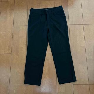 レディースパンツ 黒 ブラック Mサイズ ストレッチ素材 丸井 ru JEANS(クロップドパンツ)