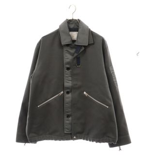 サカイ(sacai)のSacai サカイ 23AW Wool Melton Blouson ウールメルトンシャツブルゾン グレー ジャケット 23-03115M(ブルゾン)