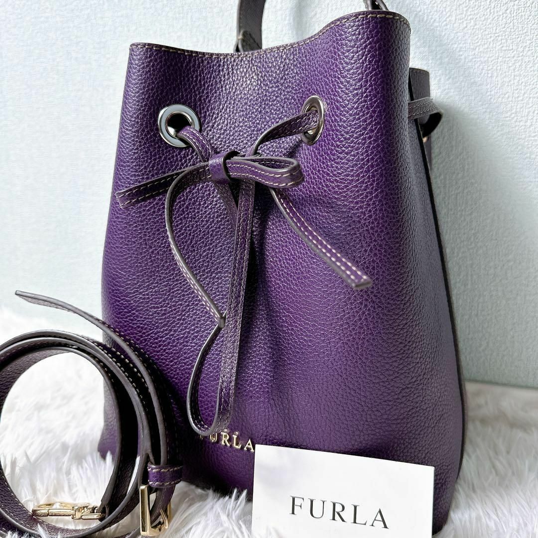 Furla(フルラ)のPANDA様専用フルラ ステイシー 2way ショルダーバッグ 紫色 バケツ型  レディースのバッグ(ショルダーバッグ)の商品写真