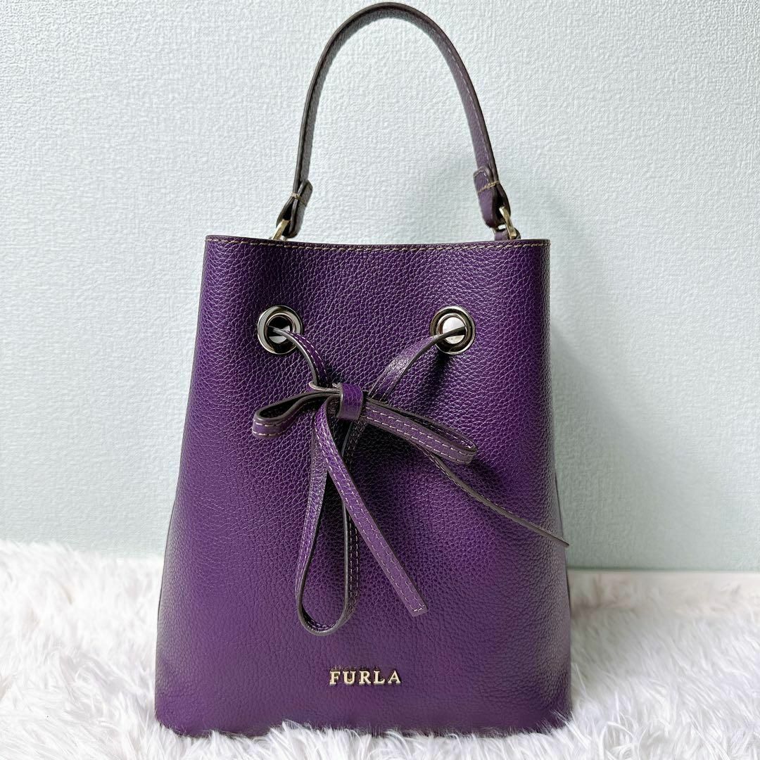 Furla(フルラ)のPANDA様専用フルラ ステイシー 2way ショルダーバッグ 紫色 バケツ型  レディースのバッグ(ショルダーバッグ)の商品写真