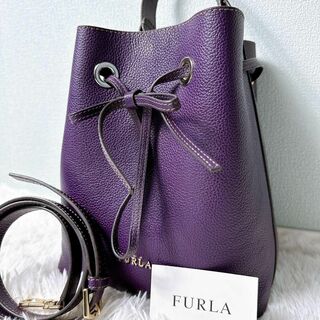 Furla - 美品✨ フルラ ステイシー 2way ショルダーバッグ 紫色 バケツ型 レザー