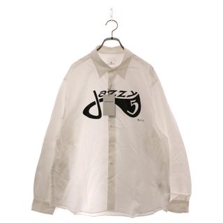 ユニフォームエクスペリメント(uniform experiment)のUNIFORM EXPERIMENT ユニフォームエクスペリメント 23SS ×FRAGMENT DESIGN JAZZY フラグメントデザイン ロゴ プリント 長袖 シャツ ホワイト UE-230008(シャツ)