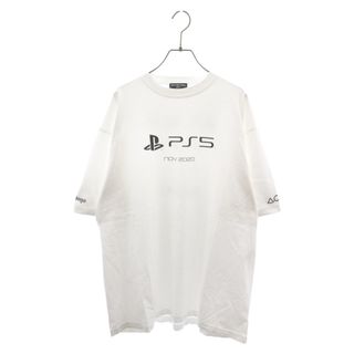 Balenciaga - BALENCIAGA バレンシアガ 21AW ×SONY PlayStation5 651795 TKVF3 プレイステーション5 PS5ロゴプリント半袖Tシャツ カットソー ホワイト