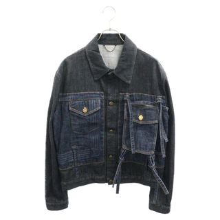 ルイヴィトン(LOUIS VUITTON)のLOUIS VUITTON ルイヴィトン 22AW カラコラムデニムジャケット カラー切替 デニムブルゾン RM222V NS9 HNA05W インディゴ(Gジャン/デニムジャケット)