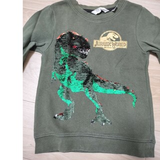 エイチアンドエム(H&M)のジュラシック・ワールド　恐竜　トレーナー　H&M(Tシャツ/カットソー)