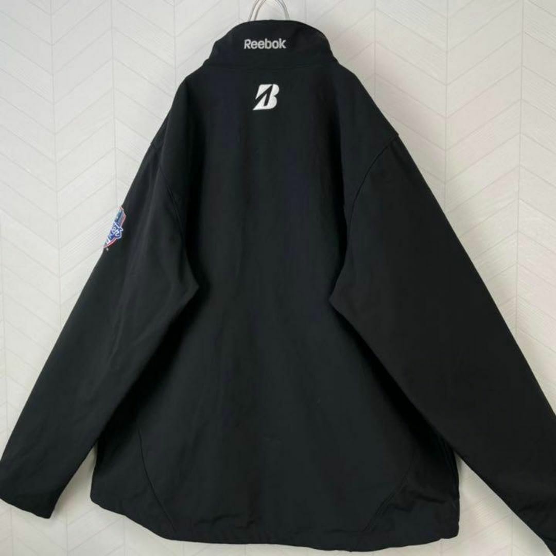 Reebok(リーボック)の激レア リーボック ソフトシェルジャケット NHL 企業ロゴ 刺繍 ビックサイズ メンズのジャケット/アウター(ナイロンジャケット)の商品写真