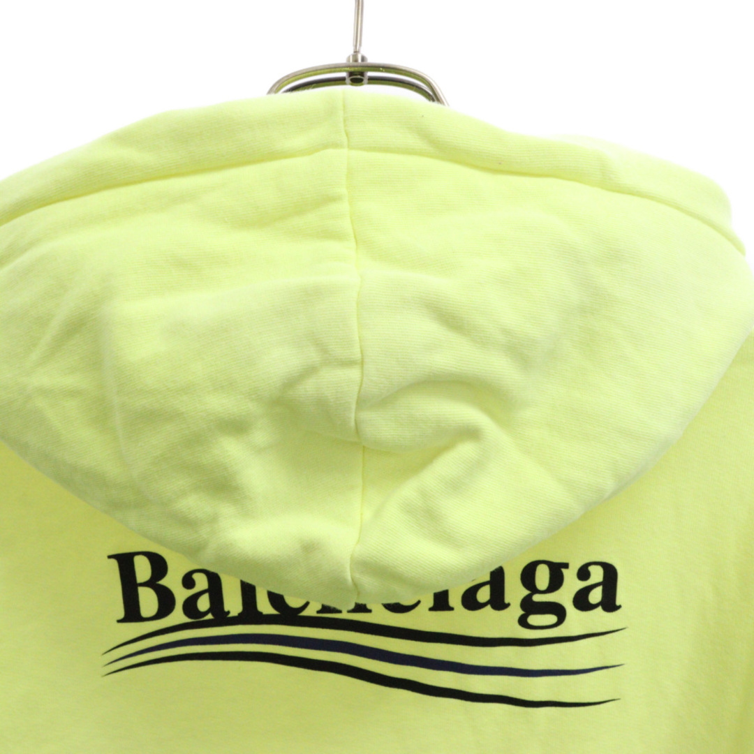 Balenciaga(バレンシアガ)のBALENCIAGA バレンシアガ キャンペーンロゴプリントプルオーバーパーカー 600583 TJVD4 イエロー メンズのトップス(パーカー)の商品写真