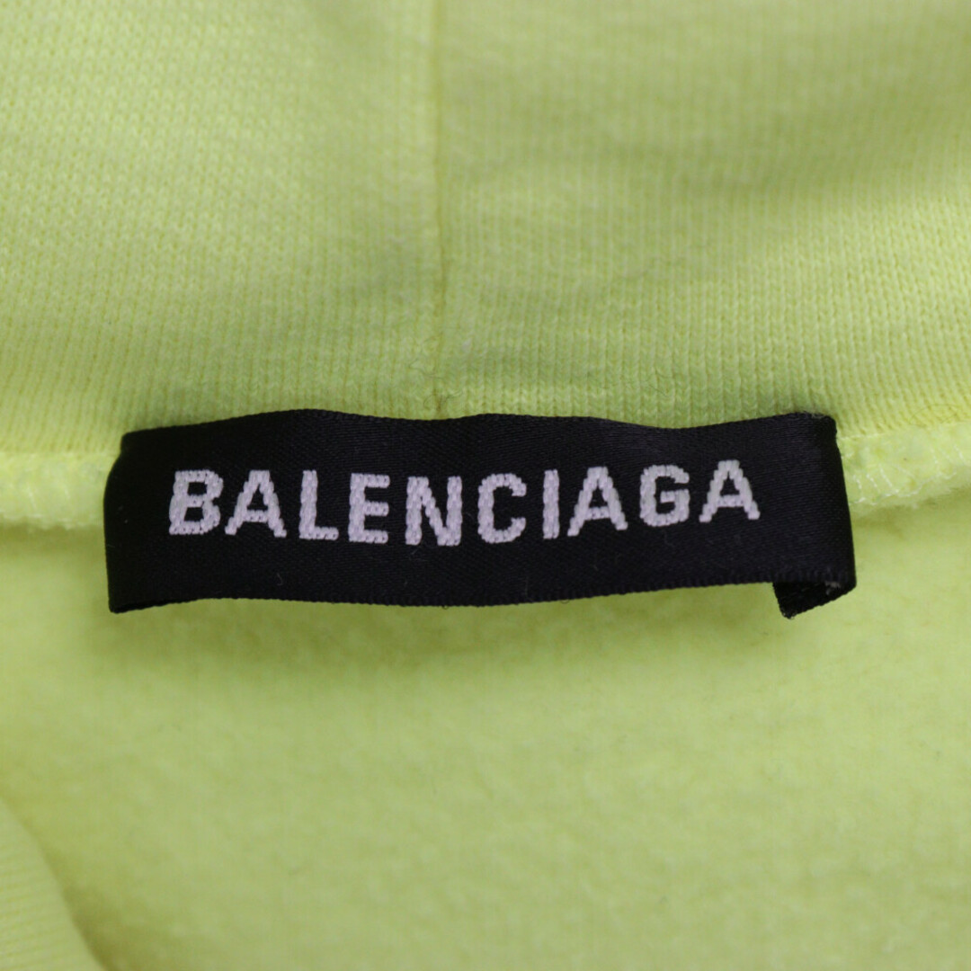 Balenciaga(バレンシアガ)のBALENCIAGA バレンシアガ キャンペーンロゴプリントプルオーバーパーカー 600583 TJVD4 イエロー メンズのトップス(パーカー)の商品写真