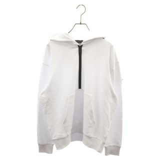 モンクレール(MONCLER)のMONCLER モンクレール ZIP UP HOODIE BORN TO PROTECT H10938G00021 ハーフジップアノラックスウェットパーカー ホワイト(パーカー)