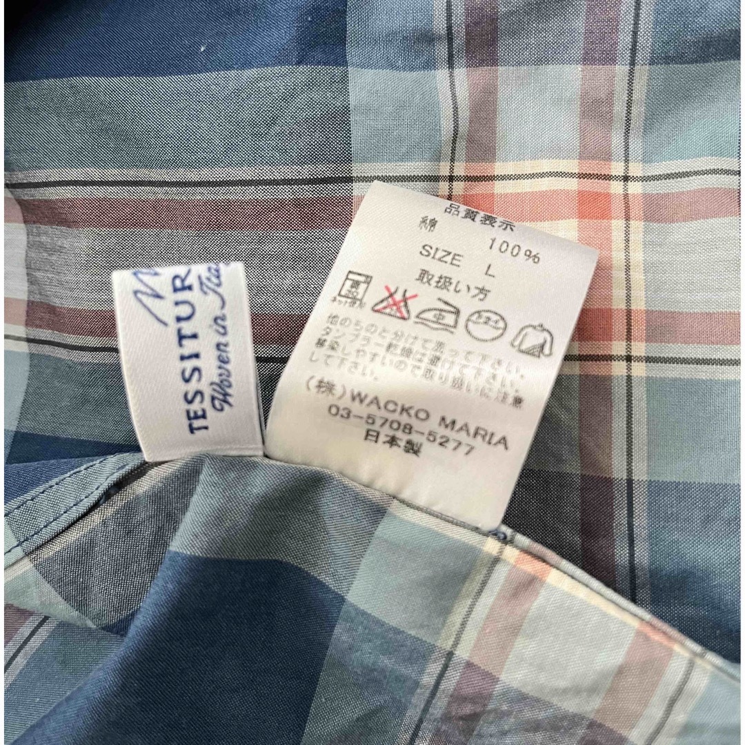 WACKO MARIA(ワコマリア)の極美品　ワコマリア　オープンカラー　  チェック　開襟 半袖　シャツ　L メンズのトップス(シャツ)の商品写真