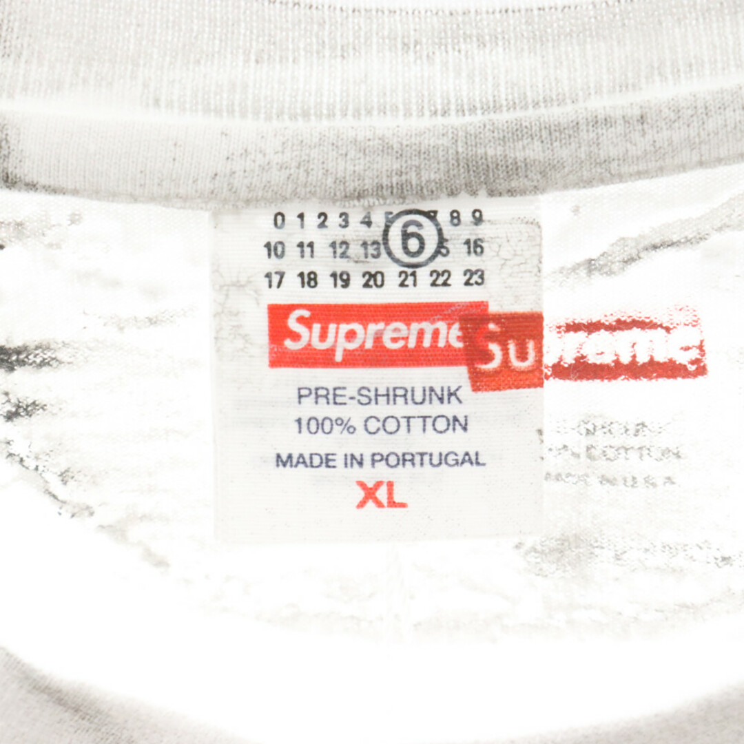 Supreme(シュプリーム)のSUPREME シュプリーム 24SS ×MM6 Maison Margiela Box Logo Tee エムエムシックス メゾンマルジェラコラボ ボックスロゴプリント半袖Tシャツ クルーネックカットソー ホワイト メンズのトップス(Tシャツ/カットソー(半袖/袖なし))の商品写真