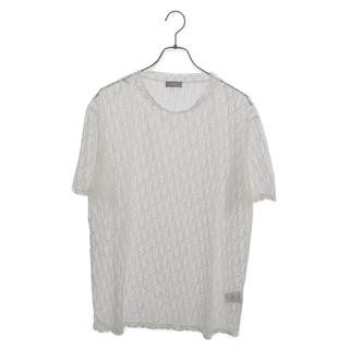 Dior - DIOR ディオール オブリーク シースルー半袖Tシャツ カットソー 総柄 923J615A0537 ホワイト