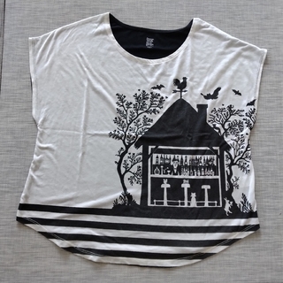 グラニフ(Design Tshirts Store graniph)のグラニフ レディース Ｔシャツ 白 黒(Tシャツ(半袖/袖なし))