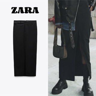 ザラ(ZARA)のZARA ダブルレイヤースカート【新品未使用】(ロングスカート)