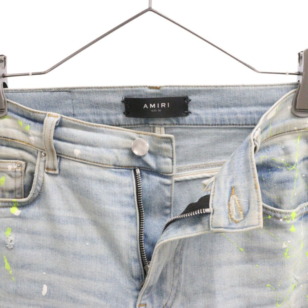 AMIRI(アミリ)のAMIRI アミリ サイドラインダメージ加工スキニーデニムパンツ インディゴブルー メンズのパンツ(その他)の商品写真