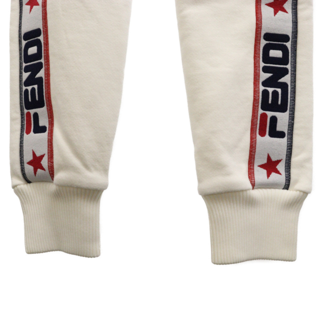 FENDI(フェンディ)のFENDI フェンディ ×FILA Embroidered Jersey Track Pants ×フィラ サイドロゴデザイン スウェットパンツ ホワイト FAB156 A6J0 レディース レディースのパンツ(その他)の商品写真