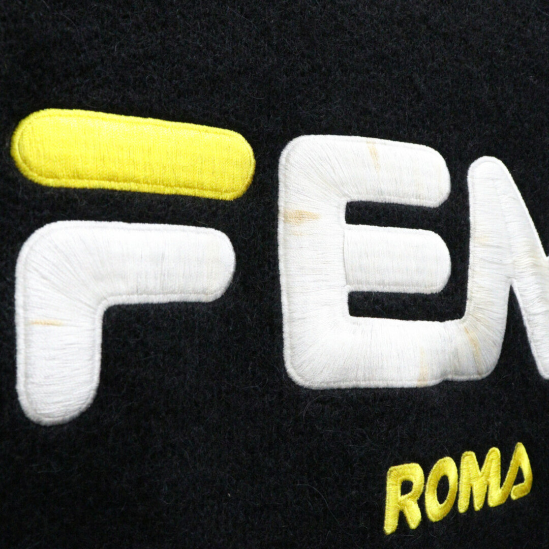 FENDI(フェンディ)のFENDI フェンディ ×FILA フィラ ロゴ刺繍 モヘア混 ハイネックニットセーター ブラック/イエロー FZY688 A5QH レディース レディースのトップス(ニット/セーター)の商品写真