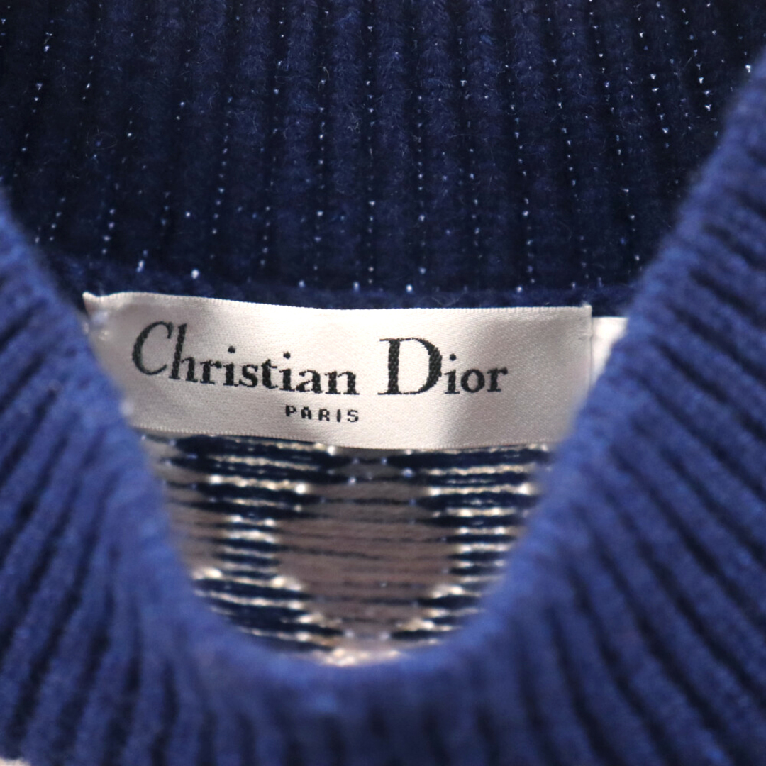 Christian Dior(クリスチャンディオール)のChristian Dior クリスチャンディオール 23AW シグネチャー カシミヤ混 クルーネックニットセーター 144S60BM134 ホワイト レディース レディースのトップス(ニット/セーター)の商品写真