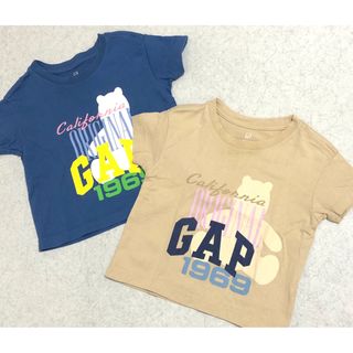 ベビーギャップ(babyGAP)の【2枚セット】GAPロゴ Tシャツ ブラナンベア 80サイズ(Ｔシャツ)