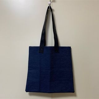 デニムトートバッグ　インディゴブルー　キャンバストートバッグ　ハンドメイド(トートバッグ)