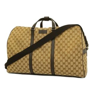 グッチ(Gucci)の【4ic2856】グッチ ボストンバッグ/GGキャンバス/610105/キャンバス/ブラウン/シルバー金具 【中古】 メンズ/レディース/ユニセックス(ボストンバッグ)