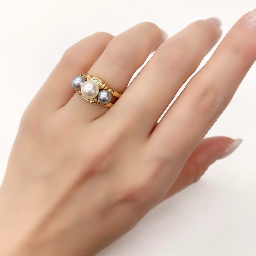 TASAKI(タサキ)のTASAKI 田崎　タサキ　パール　ダイヤモンド　0.06 リング　指輪 レディースのアクセサリー(リング(指輪))の商品写真