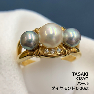 タサキ(TASAKI)のTASAKI 田崎　タサキ　パール　ダイヤモンド　0.06 リング　指輪(リング(指輪))