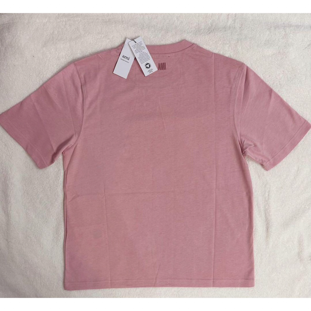 ami(アミ)のAmiparis アミパリス Tシャツ 男女兼用 新品 ピンク メンズのトップス(Tシャツ/カットソー(半袖/袖なし))の商品写真