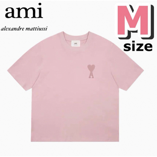 アミ(ami)のAmiparis アミパリス Tシャツ 男女兼用 新品 ピンク(Tシャツ/カットソー(半袖/袖なし))