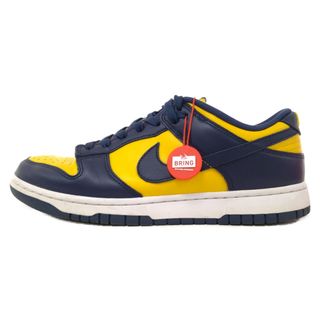 ナイキ(NIKE)のNIKE ナイキ DUNK LOW MICHIGAN DD1391-700 ダンク ミシガン ローカットスニーカー ネイビー/イエロー US9/27cm(スニーカー)