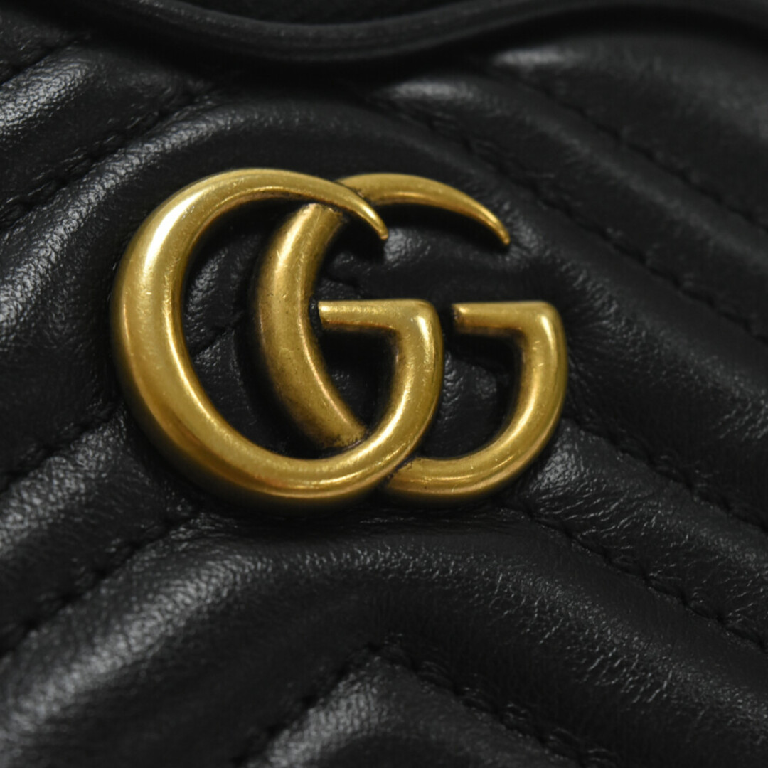 Gucci(グッチ)のGUCCI グッチ GG ハートシェイプ マーモント レザー コインケース ブラック 699517 2067 レディースのファッション小物(コインケース)の商品写真