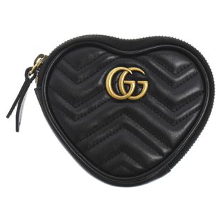 グッチ(Gucci)のGUCCI グッチ GG ハートシェイプ マーモント レザー コインケース ブラック 699517 2067(コインケース)