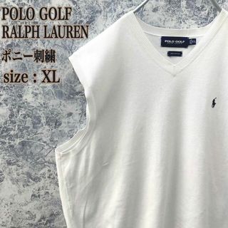 ポロゴルフ(Polo Golf)のIS152【大人気】ポロゴルフラルフローレン刺繍薄手ニットVネックジレベスト人気(ベスト)