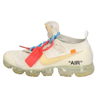 ナイキ(NIKE)のNIKE ナイキ ×OFF-WHITE AIR VAPORMAX FLYKNIT AA3831-100 オフホワイト エアヴェイパーマックス フライニット ローカットスニーカー ホワイト US8/26cm(スニーカー)