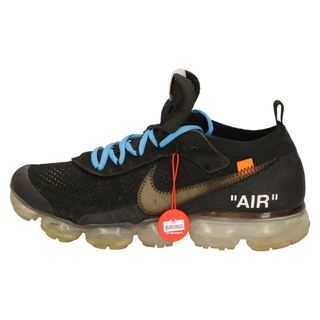 ナイキ(NIKE)のNIKE ナイキ ×OFF-WHITE THE 10 AIR VAPORMAX FK ×オフホワイト ザテン エアヴェイパーマックス フライニット ローカットスニーカー ブラック US9.5/27.5cm AA3831-002(スニーカー)