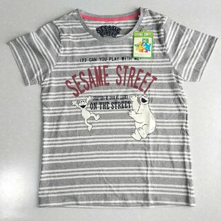 レディース　Tシャツ　グレー　Mサイズ　セサミストリート(Tシャツ(半袖/袖なし))