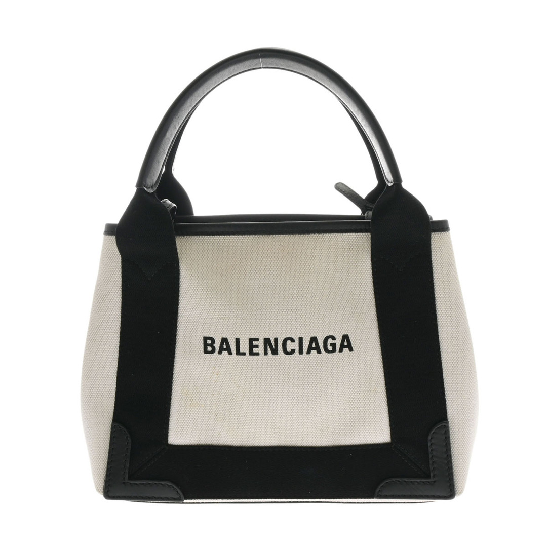 Balenciaga(バレンシアガ)のバレンシアガ  ネイビーカバス XS 2WAY ハンドバッグ ベージュ/黒 レディースのバッグ(トートバッグ)の商品写真