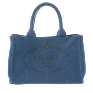 プラダ(PRADA)のプラダ  カナパ ミニ 2WAY トートバッグ ダークブルー系(トートバッグ)