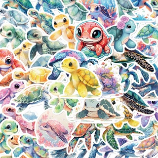 亀　カメ　海亀　ウミガメ　海洋生物　水族館　幼稚園　シール　ステッカー50枚