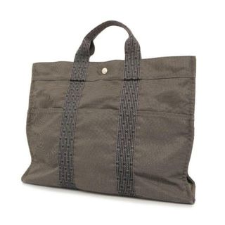 エルメス(Hermes)の【4ic3613-r】エルメス トートバッグ/エールラインMM/キャンバス/グレー/シルバー金具 【中古】 レディース(トートバッグ)