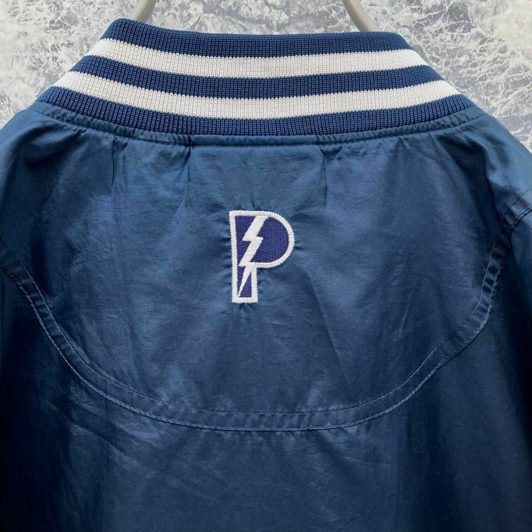 P49【即完モデル】プロプレイヤー×NFL刺繍ハーフジップ薄手ナイロンジャケット メンズのジャケット/アウター(ナイロンジャケット)の商品写真