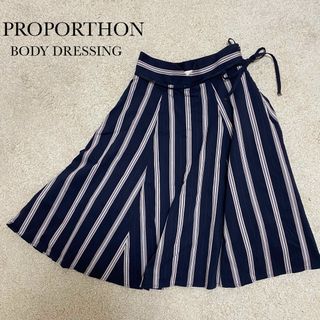 PROPORTION BODY DRESSING - PROPORTHON プロポーション　スカート　ストライプ　ネイビー　サイズM