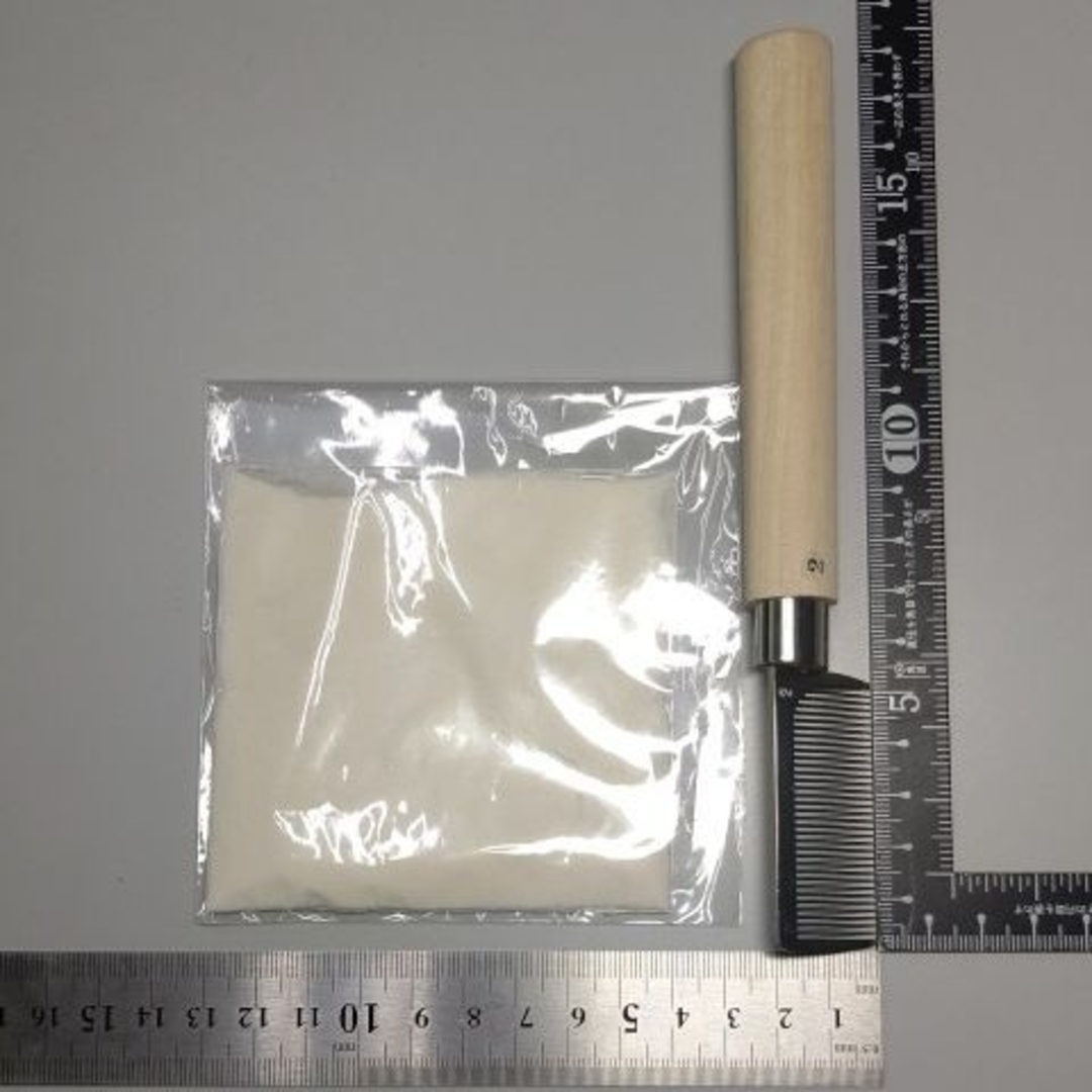 R04■筆櫛 (筆くし)小 5cm+筆固め用 糊付き■ネイルブラシ ブラシコーム コスメ/美容のネイル(ネイル用品)の商品写真