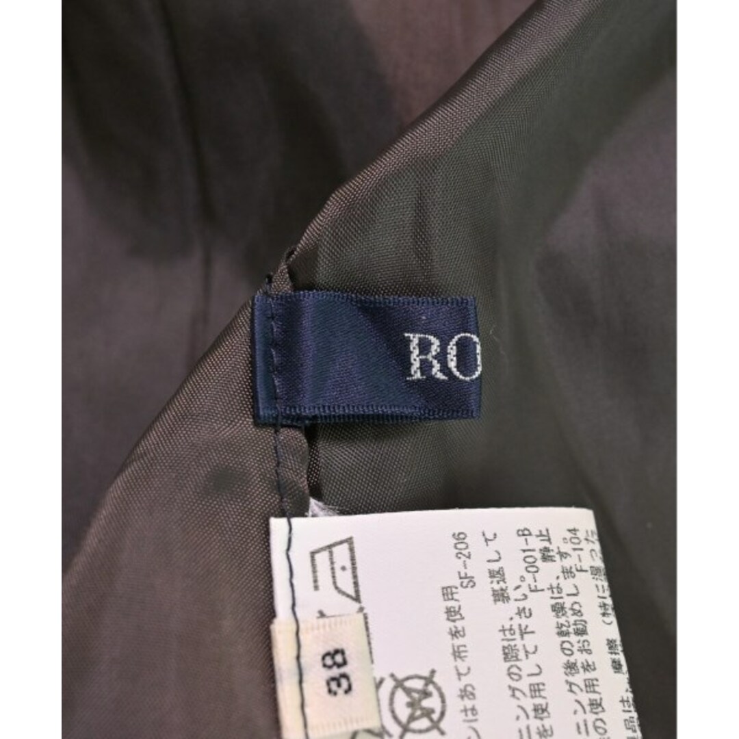 ROPE ロング・マキシ丈スカート 38(M位) 茶xオレンジx白(ミックス) 【古着】【中古】 レディースのスカート(ロングスカート)の商品写真