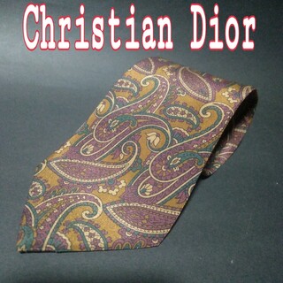 クリスチャンディオール(Christian Dior)の【極美品】  クリスチャンディオール  ペイズリー　ネクタイ(ネクタイ)